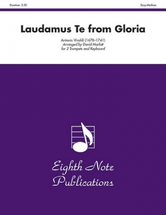 Laudamus Te from Gloria for 2 trumpets and keyboard parts