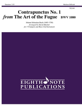 Johann Sebastian Bach (Arr, David Marlatt) Contrapunctus No, 1 from The Art of the Fugue   BWV 1080 5 Trp | Bs-Inst