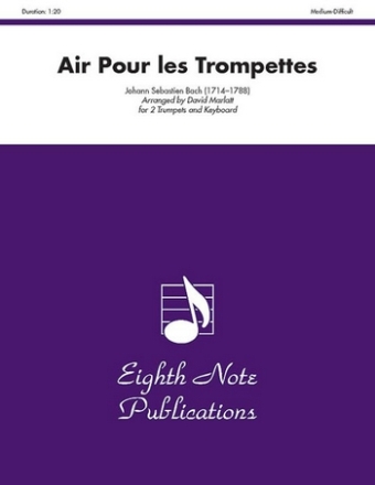 Air pour les trompettes BWV832 for 2 trumpets and keyboard sore and parts