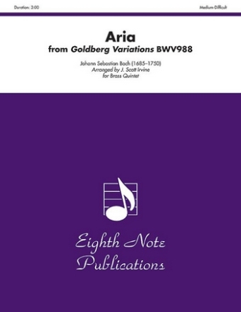 Johann Sebastian Bach (Arr, J, Scott Irvine) Aria from Goldberg Variations  BWV988 2 Trp | Hrn | Pos | Tub