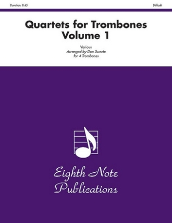 Various (Arr, Don Sweete) Quartets for Trombones Volume 1 4 Pos