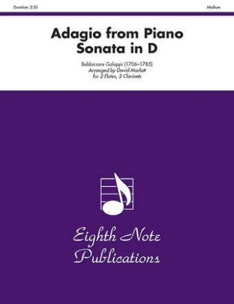 Baldassare Galuppi (Arr, David Marlatt) Adagio from Piano Sonata in D 2 Fl | 2 Klar