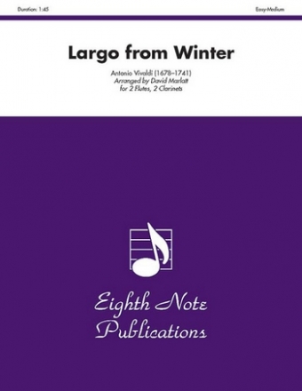 Largo from Winter for 2 flutes and 2 clarinets score and parts