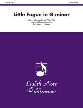 Johann Sebastian Bach (Arr, David Marlatt) Little Fugue in G minor 2 Fl | 2 Klar