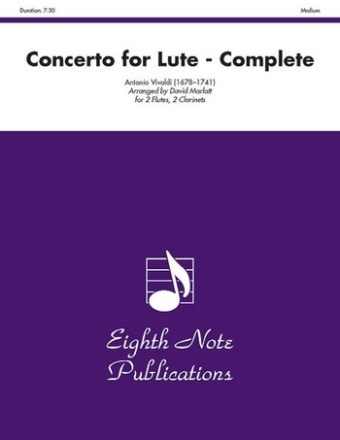 Antonio Vivaldi (Arr, David Marlatt) Concerto for Lute - Complete 2 Fl | 2 Klar