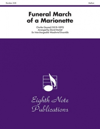 Funeral March of a Marionette for woodwind ensemble score and parts