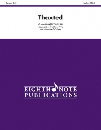 Thaxted for flute, oboe, clarinet, horn and bassoon score and parts