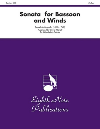 Benedetto Marcello (Arr, David Marlatt) Sonata  for Bassoon and Winds Fl | Ob | Fag | Klar | Hrn