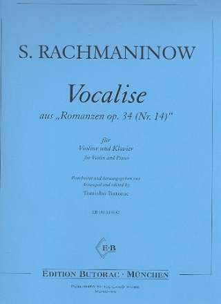 Vocalise op.34,14 fr Violine und Klavier