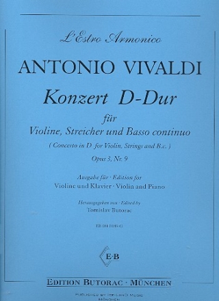 Konzert D-Dur op.3,9 RV230 fr Violine, Streicher und Bc fr Violine und Klavier