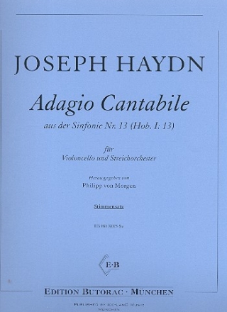 Adagio cantabile Hob.I:13 fr Violoncelo und Streichorchester Stimmensatz (solo-3-3-3-5-Bc)