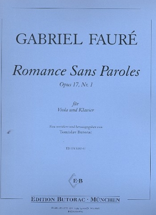 Romance sans paroles op.17,1 fr Viola und Klavier