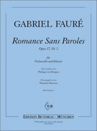 Romance sans paroles op.17,2 fr Violoncello und Klavier