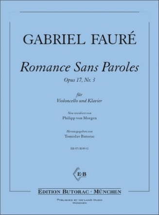 Faure, Gabriele Romance sans Paroles op. 17/3 Violoncello Klavier