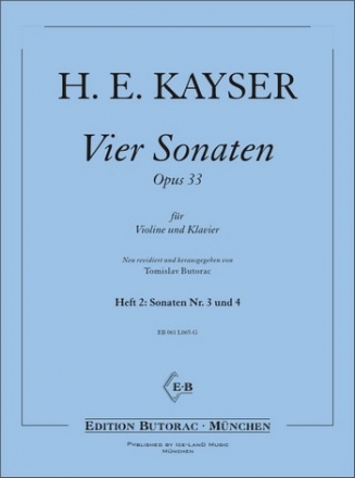 4 Sonaten op. 33  Band 2 (Sonaten Nr.3 und 4) fr Violine und Klavier