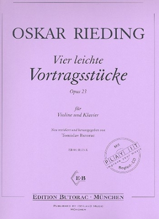 4 leichte Vortragsstcke op.23 (+CD) fr Violine und Klavier