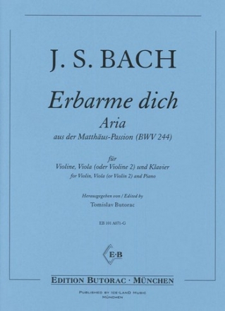 Erbarme Dich BWV244 fr Violine, Viola (Violine 2) und Klavier Stimmen