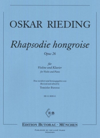 Rieding, Oskar Ungarische Rhapsodie op 26 Violine und Klavier