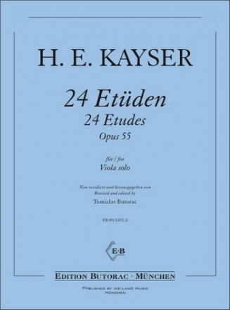 Kayser, Heinrich Ernst 24 Etduen op 55 Viola solo