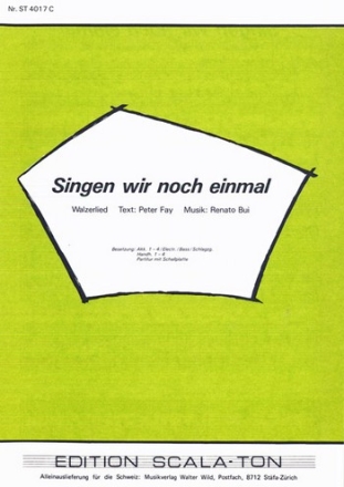 Renato Bui/P. Fay Singen wir noch einmal Einzelausgabe Akkordeon