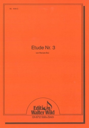 Renato Bui Etude Nr.3 Einzelausgabe Akkordeon