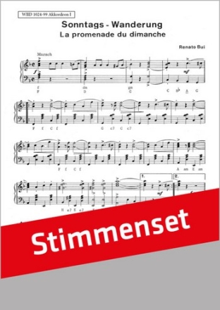 Renato Bui Sonntags Wanderung Akkordeon-Orchester Stimmen-Set