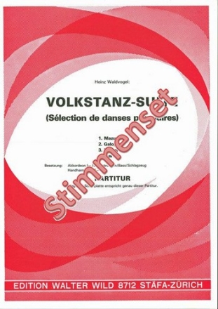 Heinz Waldvogel Volkstanz-Suite Akkordeon-Orchester Stimmen-Set