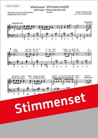 F.Bernard / arr. H.Waldvogel Weisser Winterwald Akkordeon-Orchester Stimmen-Set