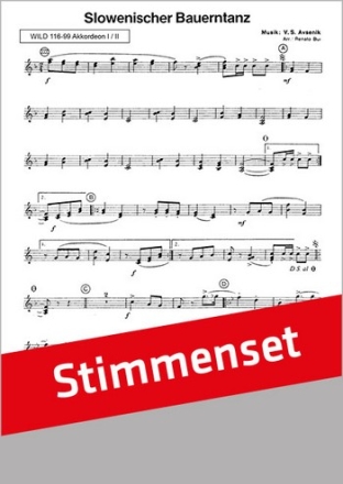 V.S.Avsenik / arr. R.Bui Slowenischer Bauerntanz Akkordeon-Orchester Stimmen-Set