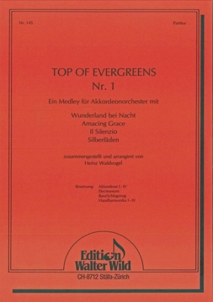 Edition CODA AG Top of Evergreens No. 1 Akkordeon-Orchester Partitur