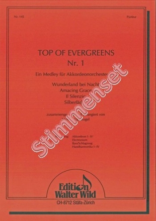 Edition CODA AG Top of Evergreens No. 1 Akkordeon-Orchester Stimmen-Set