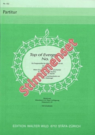 arr. Heinz Walvogel Top of Evergreens No. 2 Akkordeon-Orchester Stimmen-Set