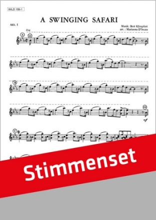 Bert Kmpfer / arr. M.D'Incau A swinging Safari Akkordeon-Orchester Stimmen Set