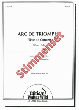 Grard Fahr Arc de Triomphe Akkordeon-Orchester Stimmen-Set