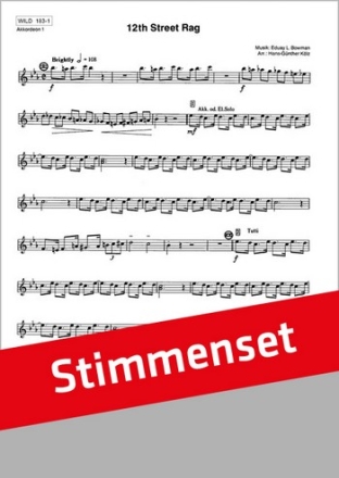 E.L.Bowman 12th Street Rag Akkordeon-Orchester Stimmen-Set