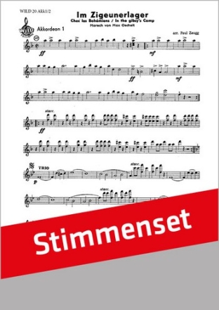 Max Oscheit / arr. B.Zaugg Im Zigeunerlager Akkordeon-Orchester Stimmen-Set