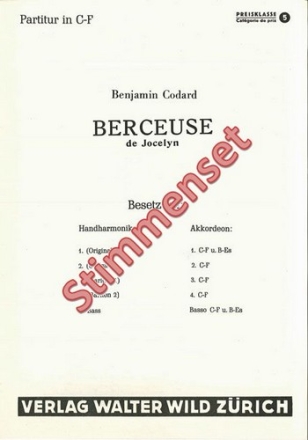 Benj. Codard / arr. E.Vgtler Berceuse de Jocelyn Akkordeon-Orchester Stimmen-Set