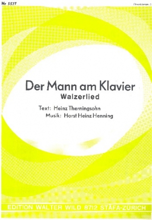 Der Mann am Klavier fr Akkordeon (mit Text und Akkorden)