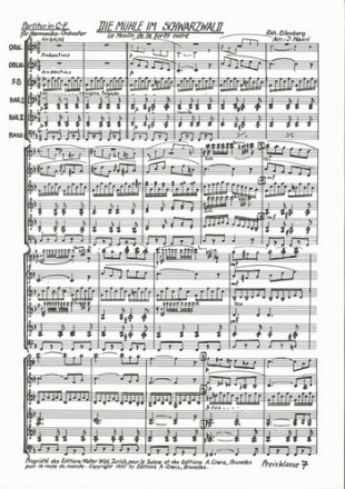 Rich.Eilenberg / arr. J.Maucri Die Mühle im Schwarzwald Akkordeon-Orchester Partitur