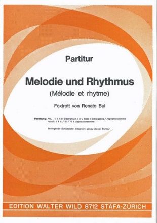 Renato Bui Melodie und Rhythmus Akkordeon-Orchester Partitur