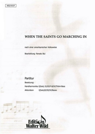 arr. Renato Bui When the saints go marching in Akkordeon-Orchester Partitur