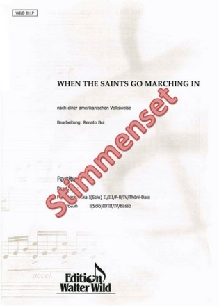 arr. Renato Bui When the saints go marching in Akkordeon-Orchester Stimmen-Set