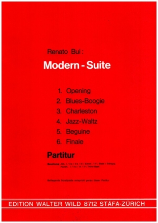 Modern Suite fr Akkordeon-Orchester Partitur