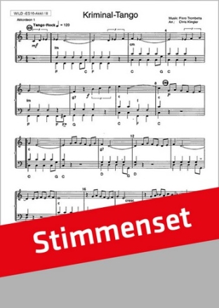 arr. Chr.Klingler / P.Trombetta Kriminal Tango Akkordeon-Orchester Stimmen Set