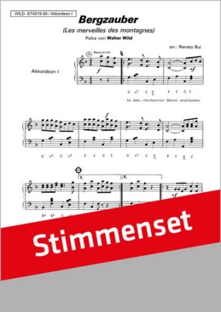 Walter Wild / arr. R.Bui Bergzauber Akkordeon-Orchester Stimmen-Set