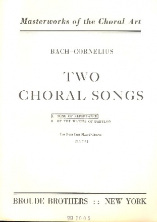 Song of Repentance for mixed chorus a cappella score