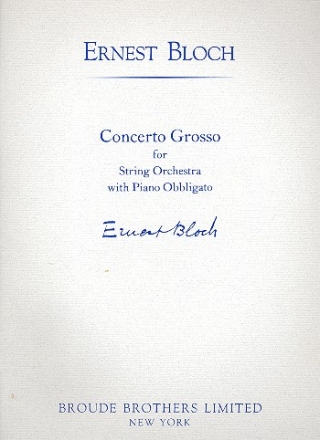 Concerto grosso for piano and string orchestra score