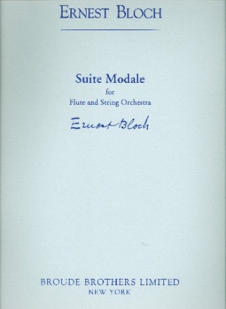 Suite modale for flute and string orchestra score