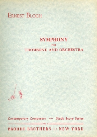 Symphony for trombone and orchestra study score