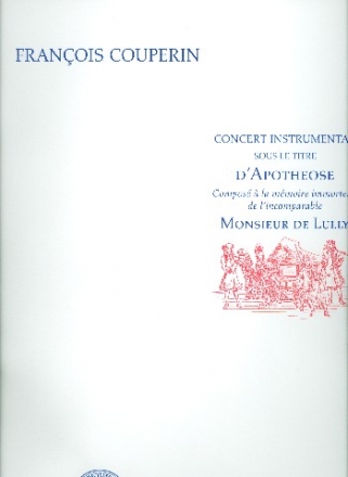 L'apotheose de Lully  Facsimile